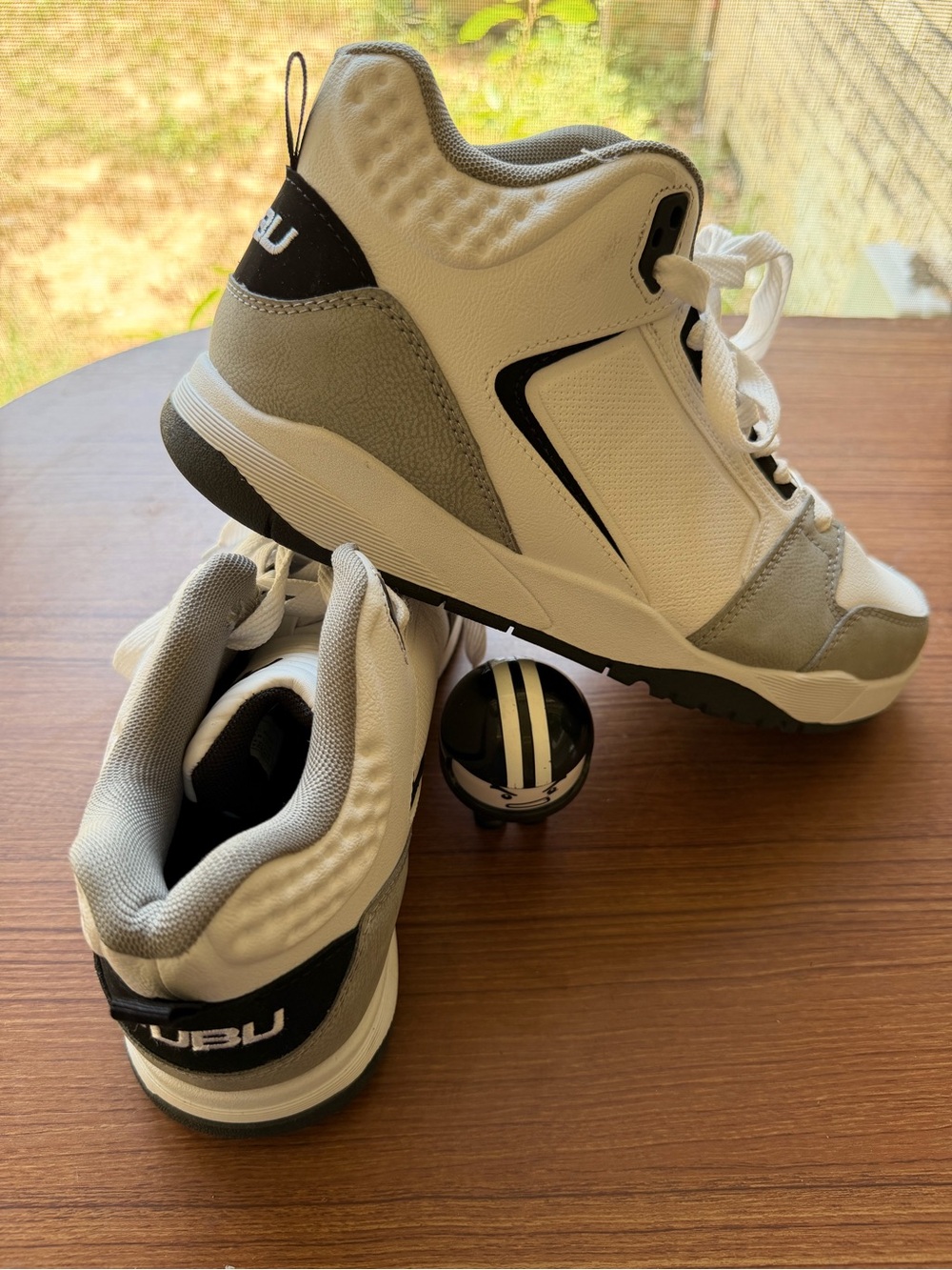 NWOT FUBU High-Top Sneakers Black White Men's Casual Athletic Shoes Size 9